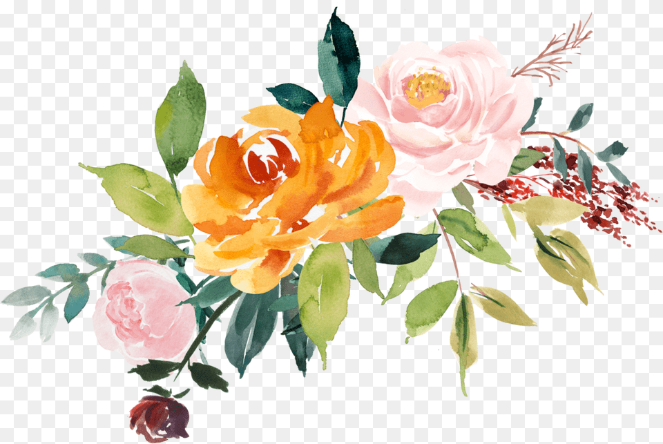 Watercolor Flowers Tropical Hd Arrangement Flower, Art, Floral Design, Flower Arrangement, Flower Bouquet Free Transparent Png