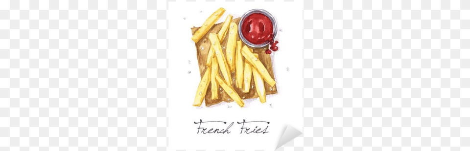 Watercolor Food Painting Watercolour Food, Fries, Ketchup Png Image