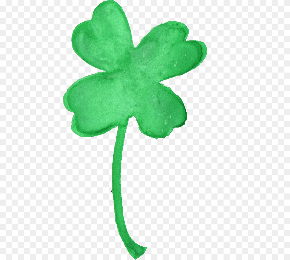 Watercolor Four Leaf Clover, Plant, Food, Sweets, Snowman Free Transparent Png