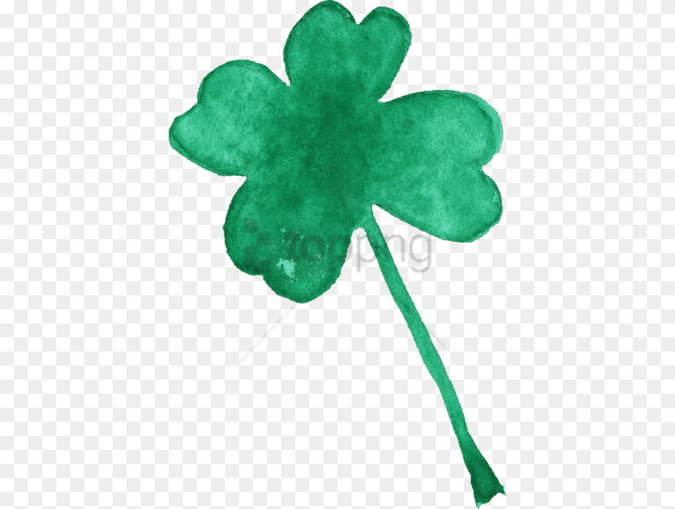 Watercolor Four Leaf Clover Plant, Nature, Outdoors, Snow Free Png
