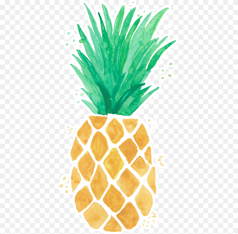 Watercolor Gold Pineapple Download Abacaxi Aquarela, Food, Fruit, Plant, Produce Free Transparent Png