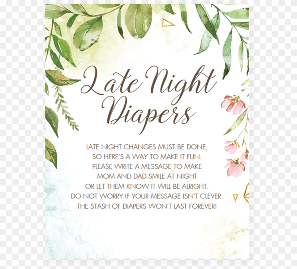 Watercolor Green And Pink Baby Shower Activity Late Guess The Size Of The Baby Bump Game, Advertisement, Envelope, Greeting Card, Mail Free Transparent Png