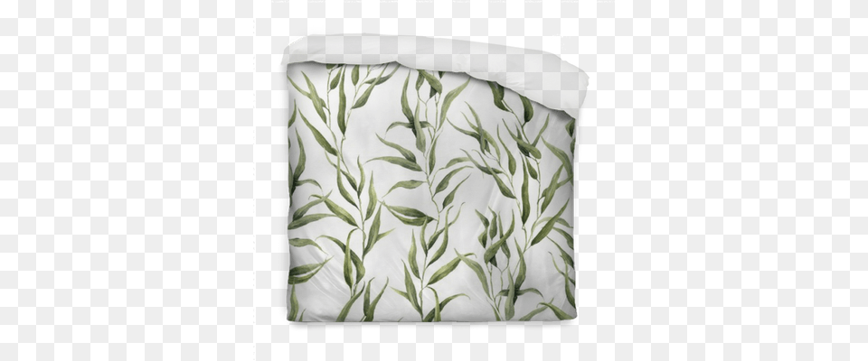 Watercolor Green Floral Seamless Pattern With Eucalyptus Chained Time Warrior Antequera Miguel, Cushion, Home Decor, Pillow, Plant Free Png