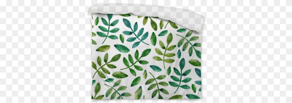 Watercolor Green Leaves Pattern Watercolor Leaves Green Botanical Illustration Lea, Cushion, Home Decor, Leaf, Plant Free Png