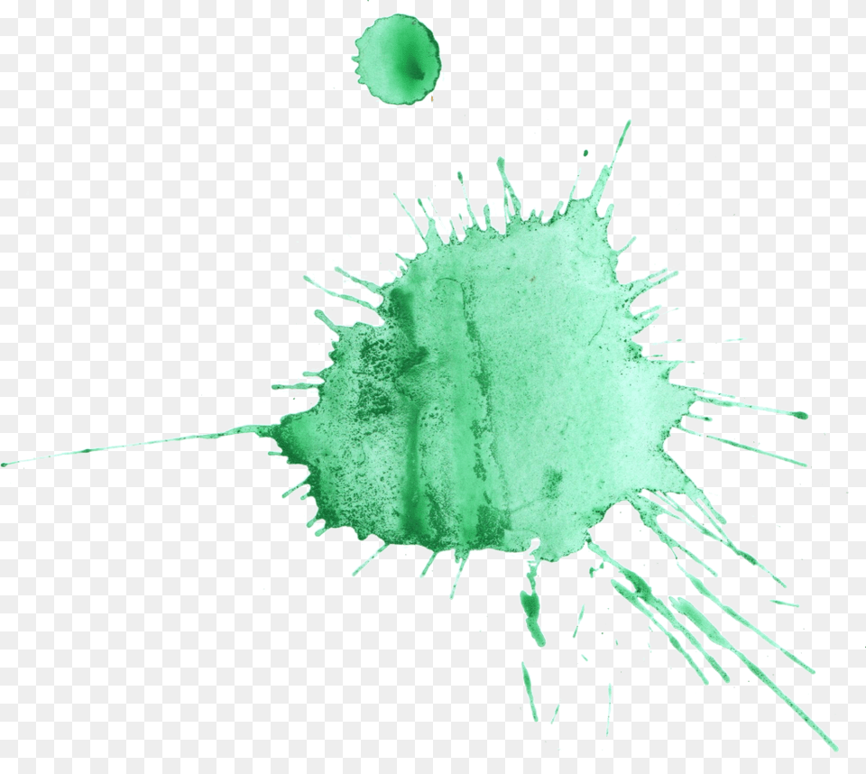 Watercolor Green Splash, Stain, Powder Png