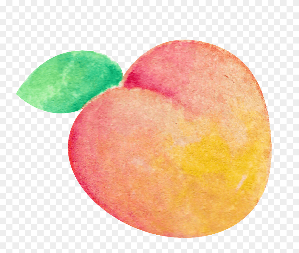 Watercolor Hand Painted Peach Fruit, Food, Plant, Produce, Astronomy Free Transparent Png