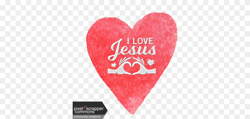 Watercolor Heart I Love Jesus Word Art Graphic By Robin Heart I Love Jesus, Food, Ketchup Free Png Download