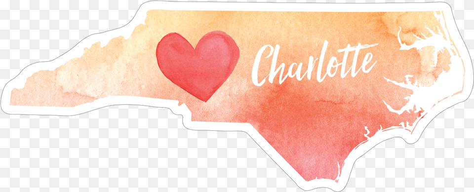 Watercolor Heart North Carolina Heart Png