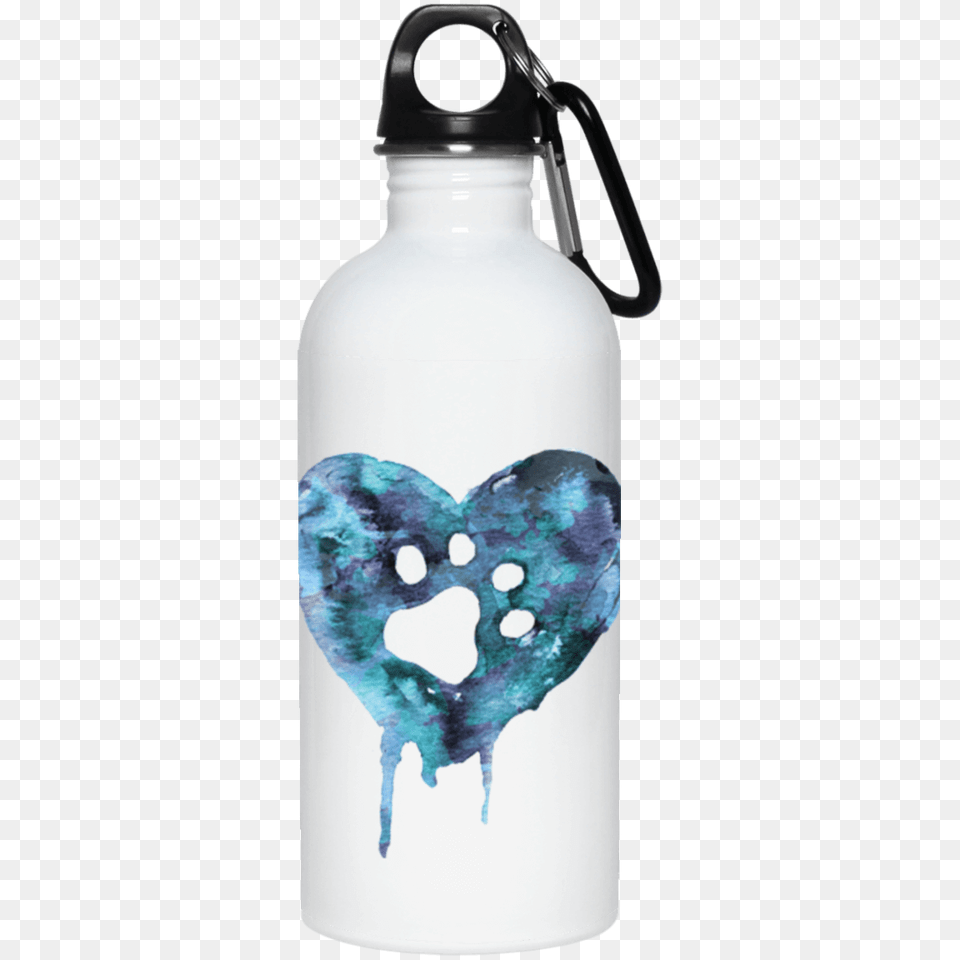 Watercolor Heart Stainless Steel Water Bottle, Water Bottle, Beverage, Milk Free Png