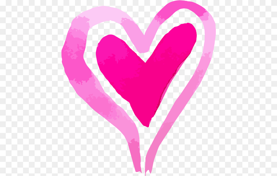 Watercolor Heart Transparent Watercolor Heart Heart, Purple Free Png