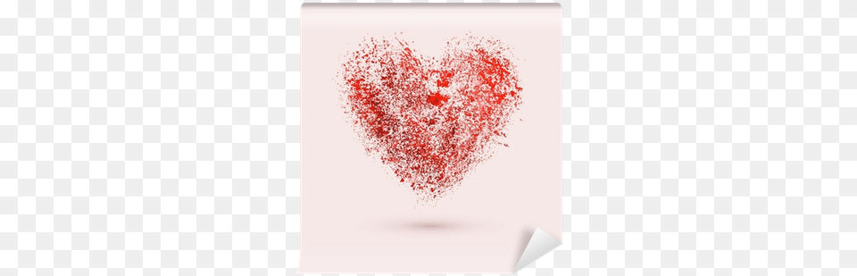 Watercolor Heart Vector Illustration Wall Mural Watercolor Painting Free Png Download