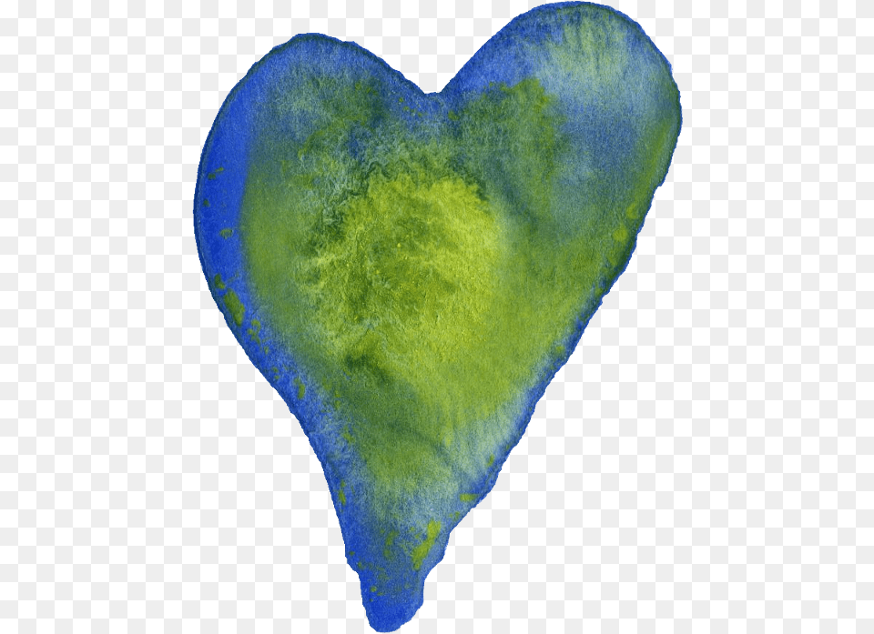 Watercolor Heart Vol 2 Onlygfxcom Blue And Green Watercolo Heart, Accessories, Gemstone, Jewelry Free Png Download