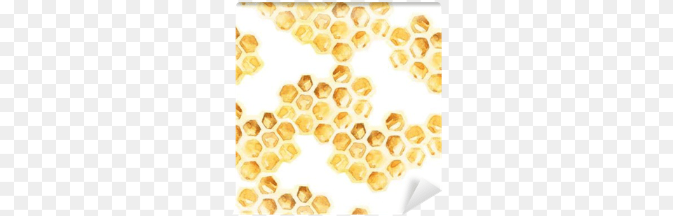 Watercolor Honeycombs Seamless Pattern Wall Mural Humble Boy By Charlotte Jones, Food, Honey, Honeycomb, Chess Free Png