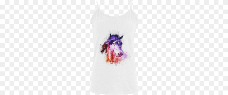 Watercolor Horse Women39s Spaghetti Top Model Watercolor Horse 15quot Laptop Sleeve, Clothing, Tank Top, T-shirt, Animal Free Transparent Png