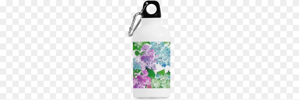 Watercolor Hydrangea Cazorla Sports Bottle Interestprint Designed Laptop Shoulder Bag Watercolor, Water Bottle, Flower, Plant, Jug Free Transparent Png