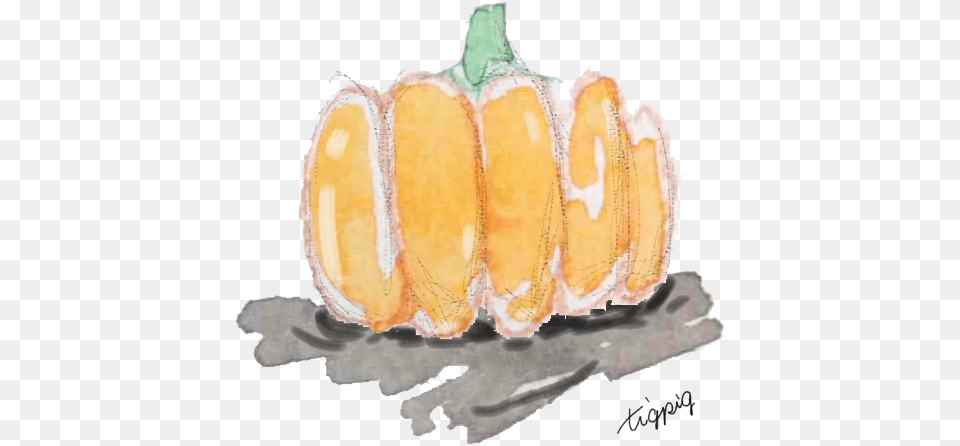 Watercolor Illustration Of Pumpkin Like A Picturebook Pumpkin, Citrus Fruit, Food, Fruit, Plant Png Image