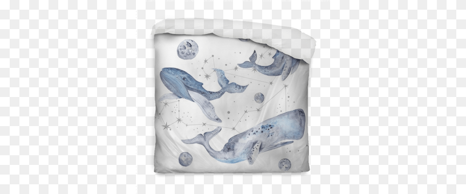 Watercolor Illustration With Whales And Stars Duvet Whales Illustrations, Art, Ice, Painting, Porcelain Free Png Download