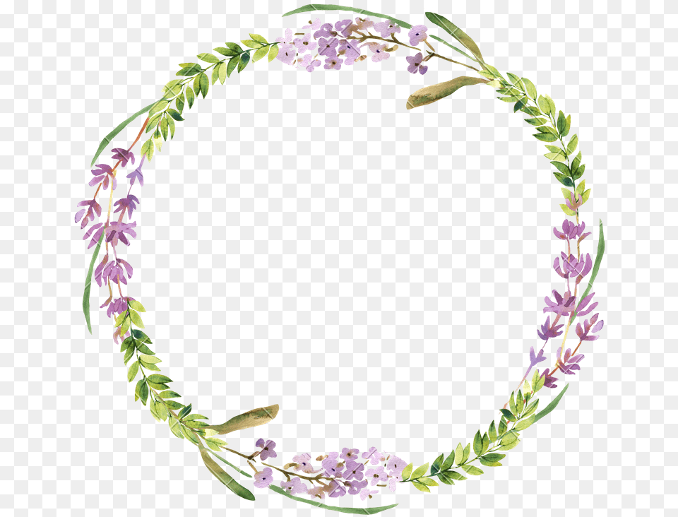 Watercolor Lavender Wreath Lavender Watercolor, Flower, Plant, Purple, Flower Arrangement Free Transparent Png