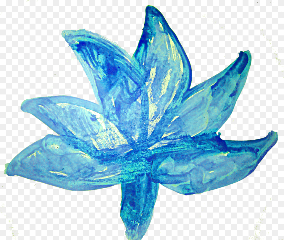 Watercolor Leaves Gentiana, Crystal, Animal, Fish, Sea Life Free Png Download