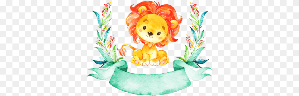 Watercolor Lion Baby Shower Invitation Baby Lion Nursery Decor, Pattern, Art, Graphics, Teddy Bear Free Transparent Png