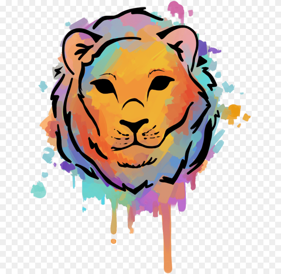 Watercolor Lion By Little Space Ace Watercolor Painting, Art, Modern Art, Graphics, Baby Free Transparent Png