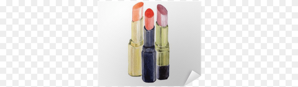 Watercolor Lipstick Isolated On A White Background Cosmetics Png Image