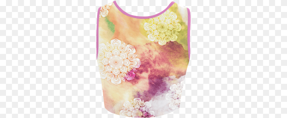 Watercolor Lotus Mandala Pattern Blouse, Clothing, Person, Skin, Tattoo Free Png Download