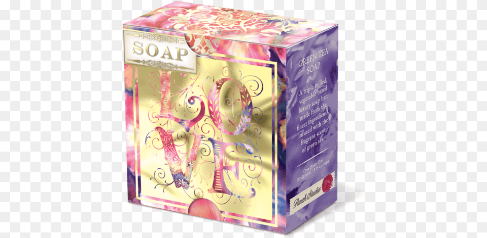 Watercolor Love Boxed Soap Punch Studio Love Watercolor Green Tea Pleat Wrapped, Box Free Png Download