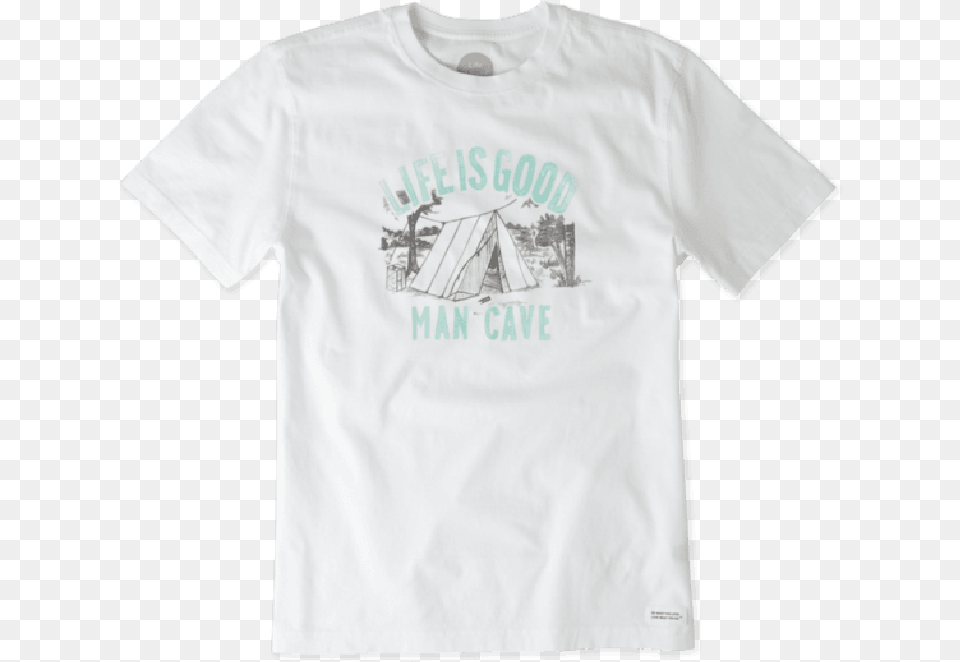 Watercolor Man Cave Tent Crusher Tee Med Sea Red Sea Dead Sea, Clothing, T-shirt, Shirt Png