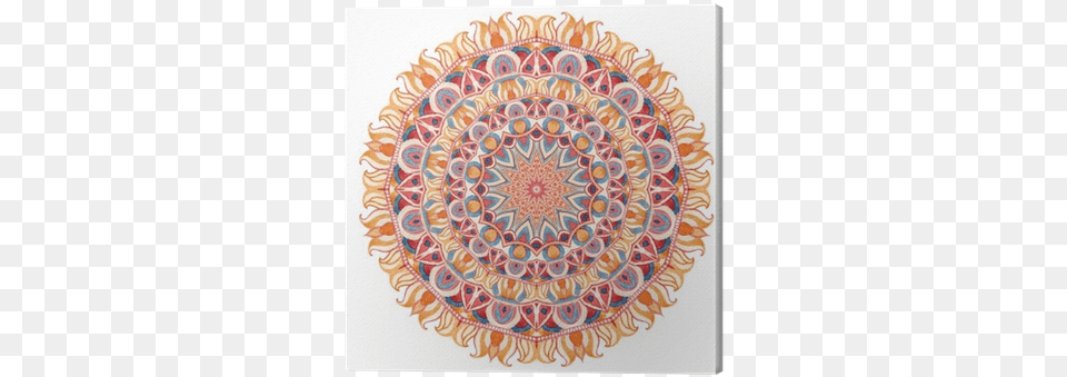 Watercolor Mandala With Sacred Geometry Gallery Direct Watercolor Mandala I White, Home Decor, Pattern, Rug, Embroidery Free Png Download