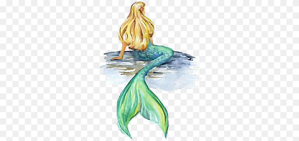 Watercolor Mermaid, Adult, Female, Person, Woman Png