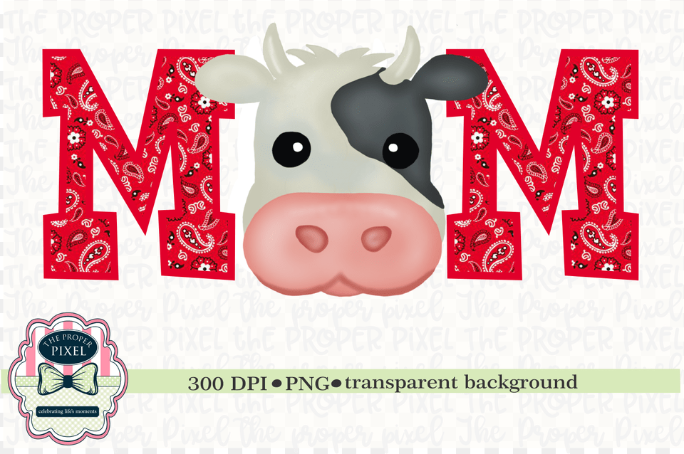 Watercolor Mom Cow Birthday Two Black Cartoon, Advertisement, Animal, Cattle, Livestock Png Image