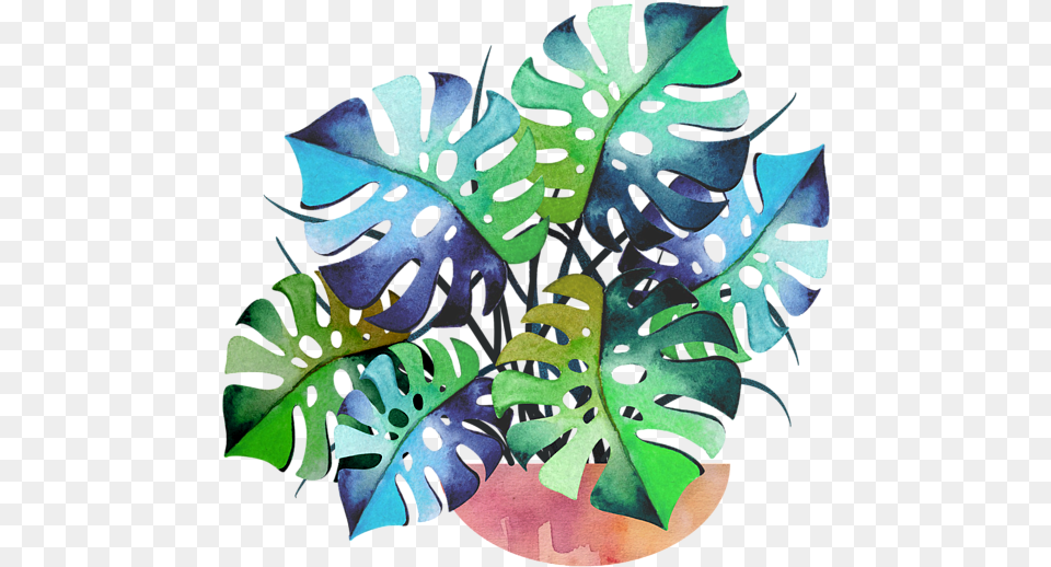 Watercolor Monstera Or One Fine Swiss Cheese Plant Fleece Blanket Swiss Cheese Plant Painting, Leaf, Baby, Person, Pattern Free Transparent Png