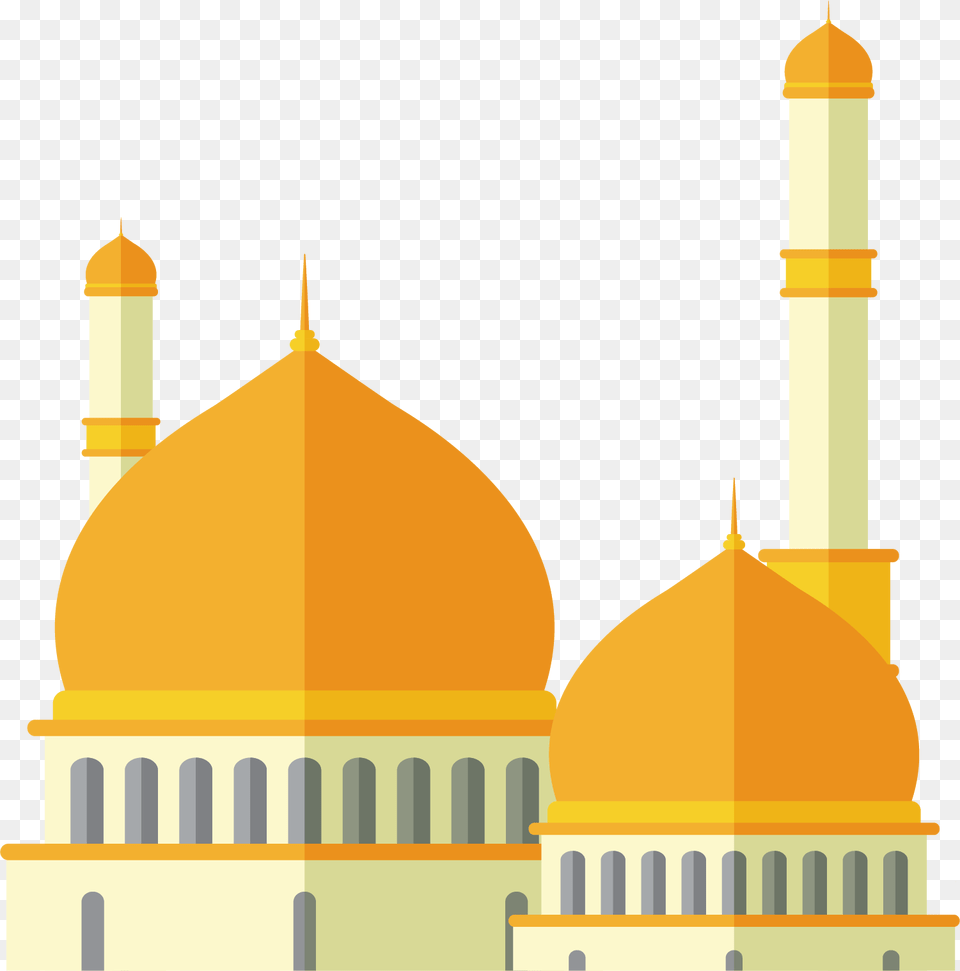 Watercolor Mosque And Clipart Vector Clipart, Architecture, Building, Dome, Bulldozer Free Png