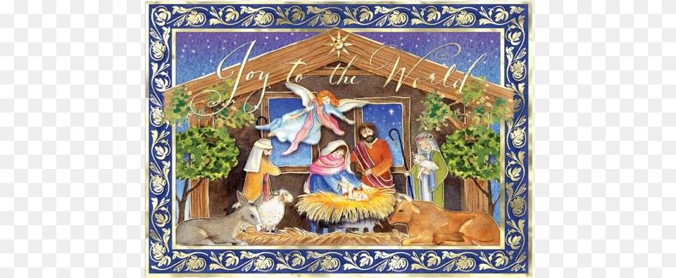 Watercolor Nativity Embellished Boxed Holiday Cards, Art, Painting, Adult, Person Free Png