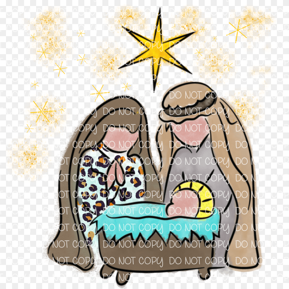 Watercolor Nativity Sublimation U2013 Mjctransfers Star, Book, Comics, Publication, Baby Free Transparent Png