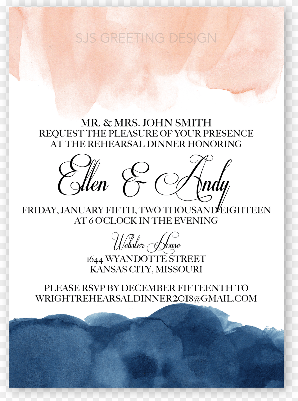 Watercolor Navy And Blush Invite Poster, Advertisement, Text, Baby, Person Free Png Download