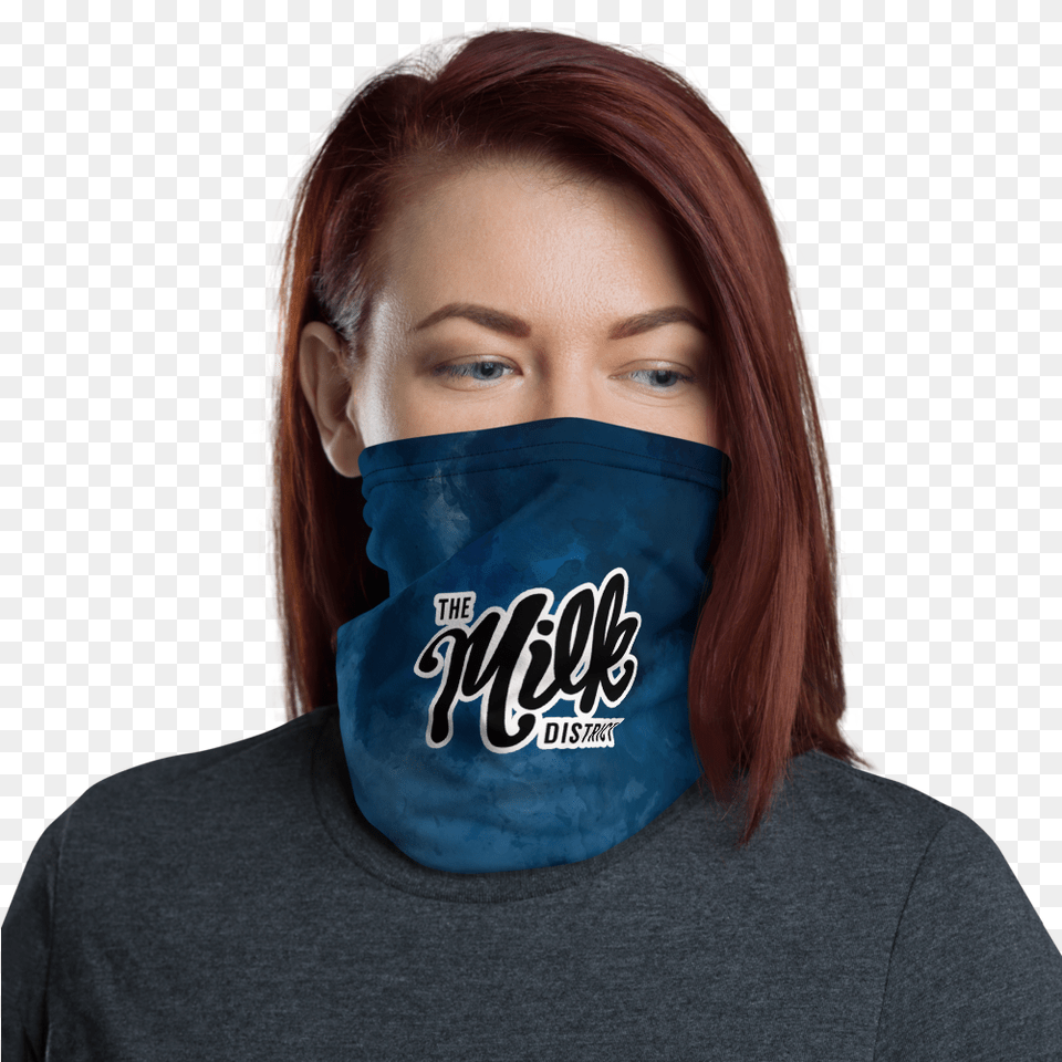Watercolor Neck Gaiter U2014 The Milk District Red And Black Bandana Face Mask, Accessories, Adult, Female, Headband Png Image