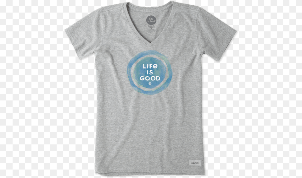 Watercolor New Coin Crusher Vee Life Is Good, Clothing, T-shirt, Shirt Png Image