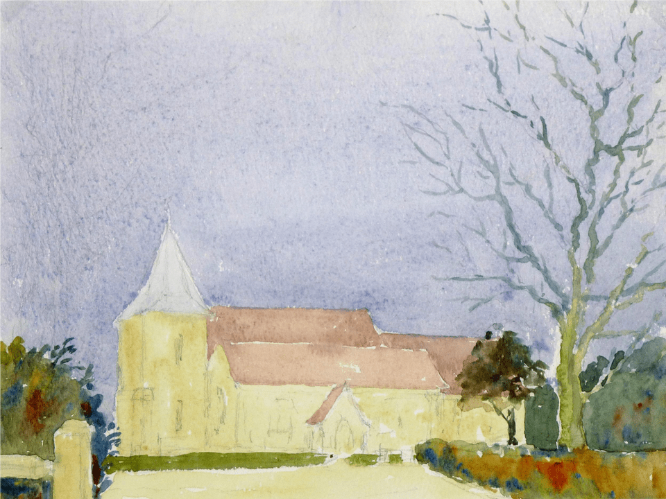 Watercolor Of Church Png Image