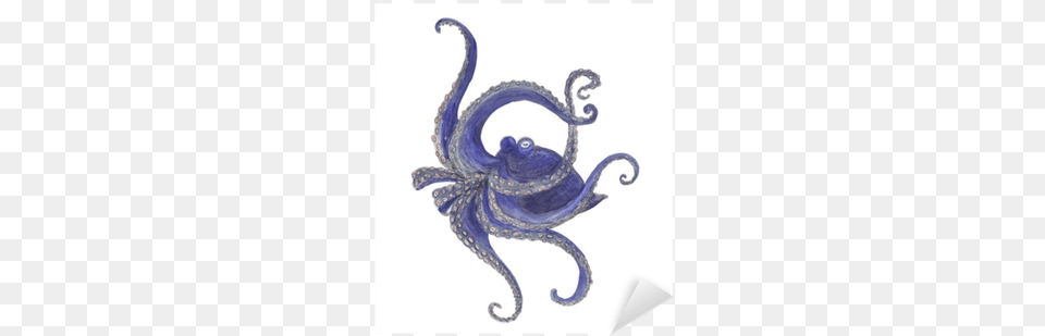 Watercolor Painting, Animal, Sea Life, Invertebrate, Octopus Free Png Download