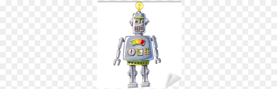 Watercolor Painting, Robot, Boy, Child, Male Png