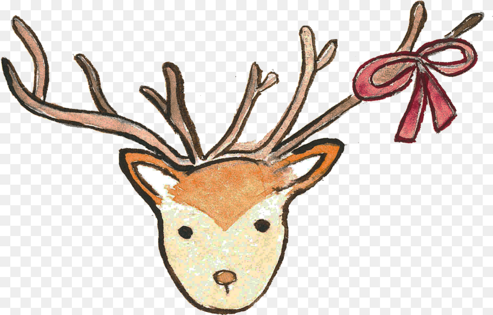 Watercolor Painting, Antler, Animal, Deer, Mammal Png