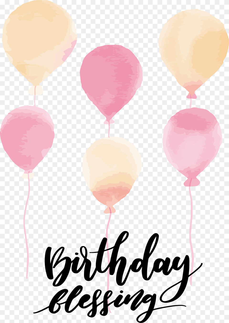Watercolor Painting Balloon Computer File Pink Watercolor Balloons, Text Free Png Download
