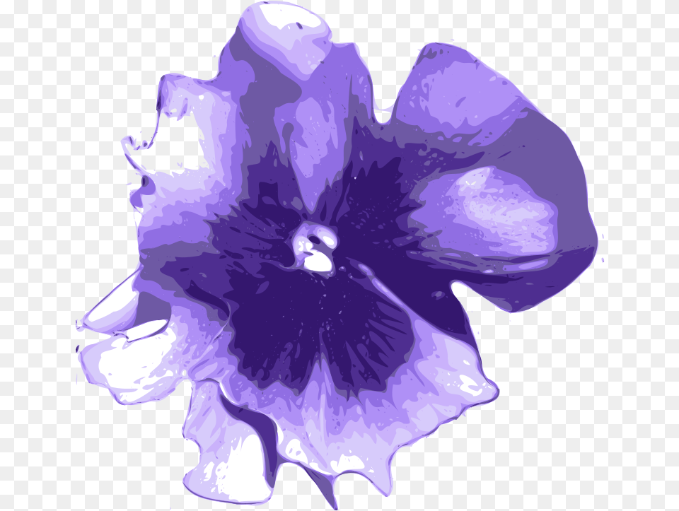 Watercolor Painting Flower Purple Violet Floral Design, Petal, Plant, Person, Geranium Png Image