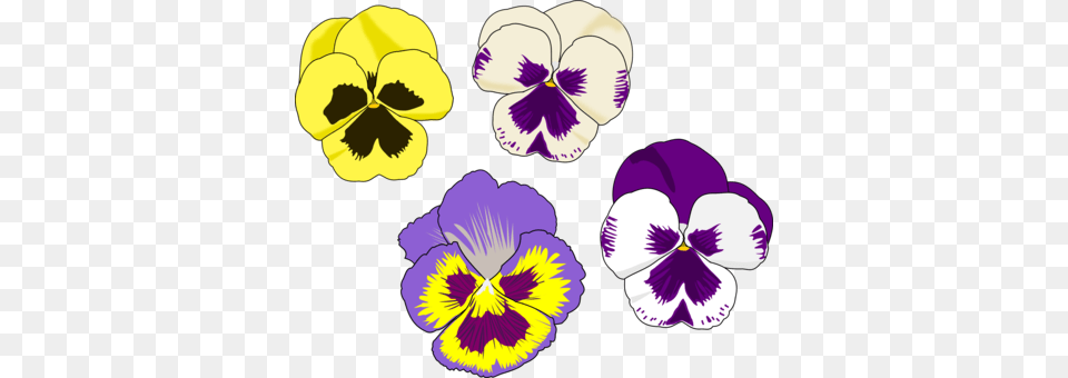 Watercolor Painting Flower Purple Violet Floral Design Plant, Pansy, Animal, Bird Free Transparent Png