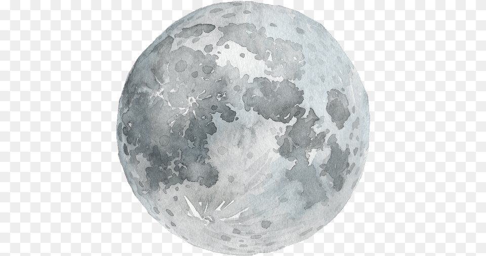 Watercolor Painting Full Moon Moon Watercolor, Astronomy, Nature, Night, Outdoors Free Png Download