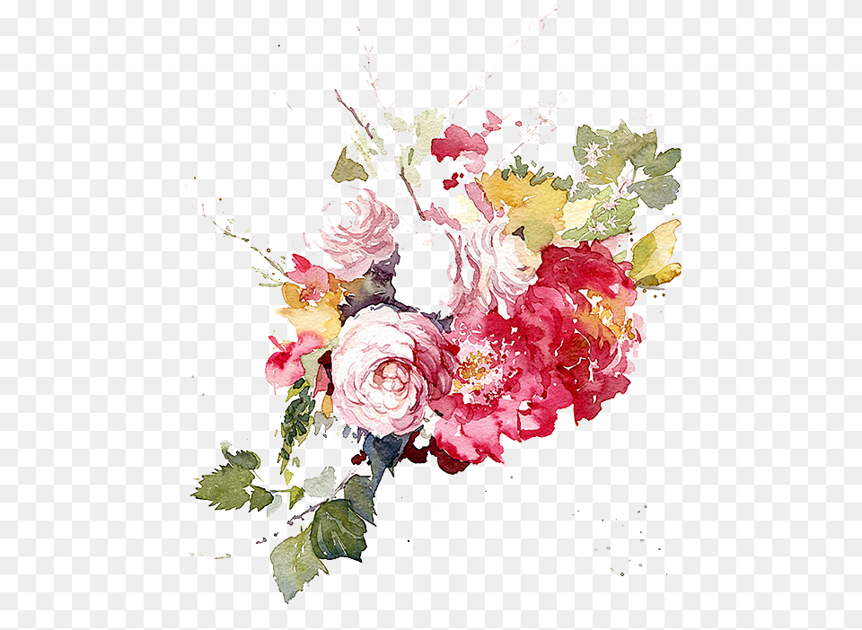 Watercolor Painting Garden Roses Flower Floral Design Watercolor Roses Pintign, Art, Plant, Pattern, Graphics Free Png Download