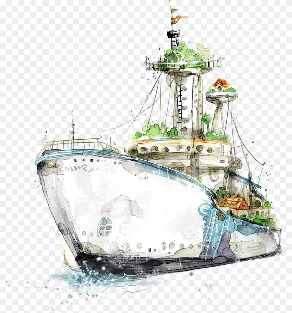 Watercolor Painting High Definition Television 4k Resolution, Yacht, Vehicle, Transportation, Ship Free Transparent Png