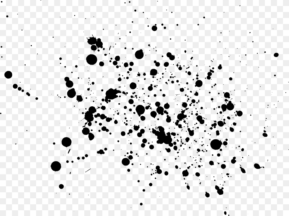 Watercolor Painting Ink Black Paint Splatter, Gray Free Transparent Png